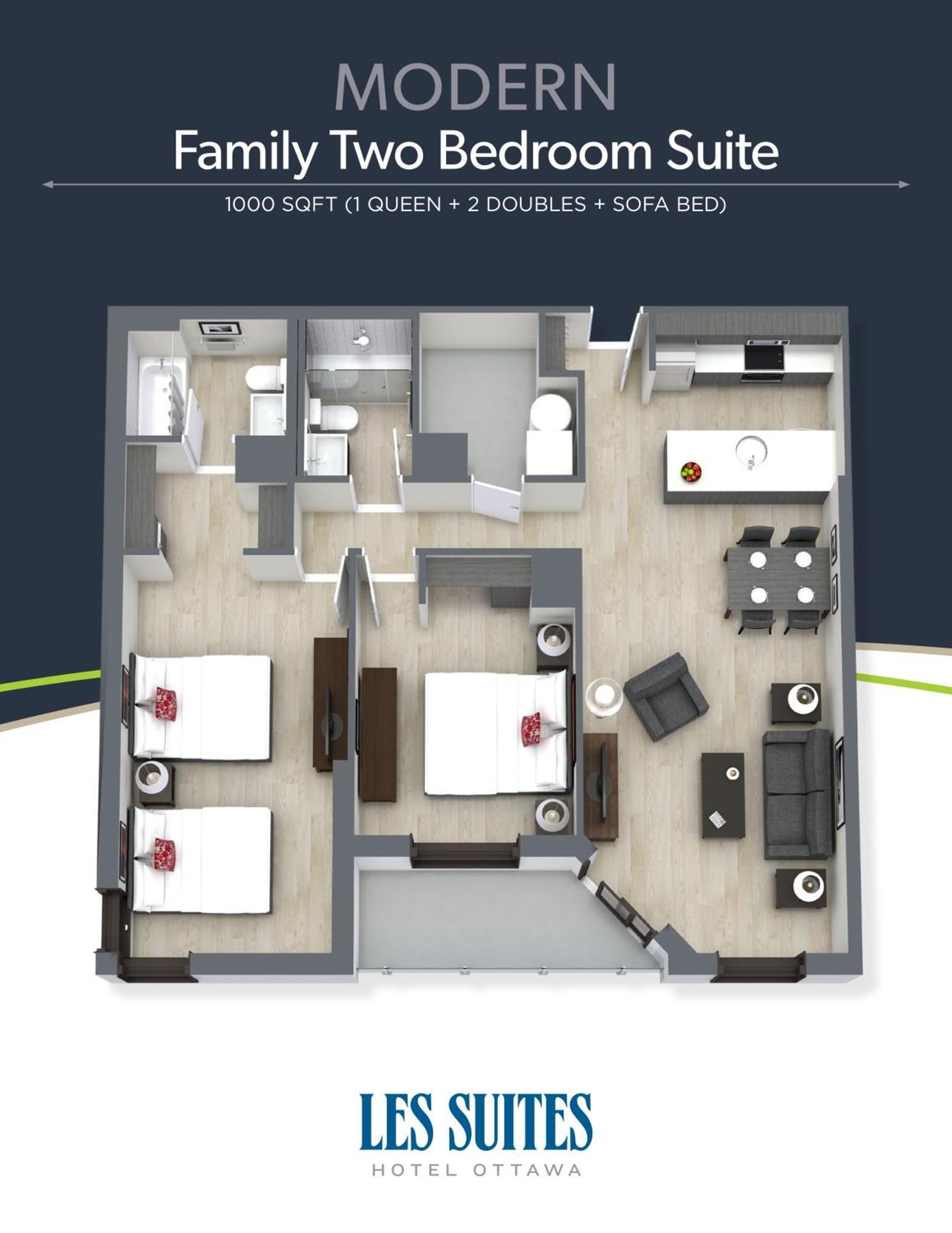 Suite Familiale Moderne 2 Chambres